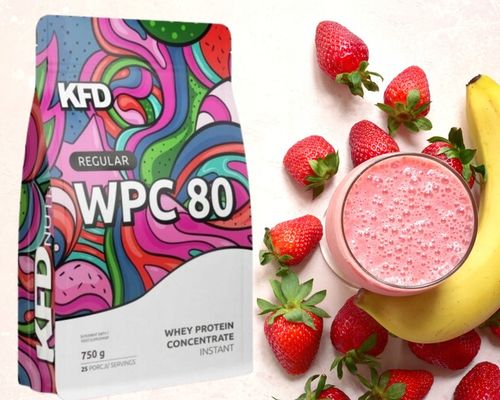KFD REGULAR WPC 80 BIAŁKO KONCENTRAT BIAŁKA 750g SMAK BANAN-TRUSKAWKA na Arena.pl