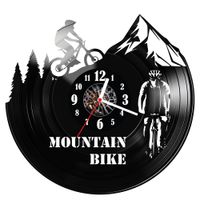 Zegar ścienny z płyty winylowej Rower gorski 1218.14