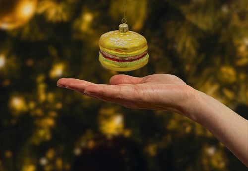 Bombka choinkowa szklana: Hamburger na Arena.pl
