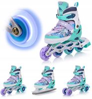 Łyżworolki 4w1 Rolki Rekreacyjne Łyżwy Regulowane Wrotki Rolko-Wrotki