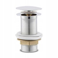 Korek umywalkowy automatyczny bez przelewu klik klak chrom srebrny mosiężny