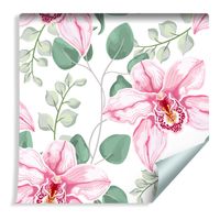 Tapeta Ścienna Piękne Orchidee Storczyki Liście Natura