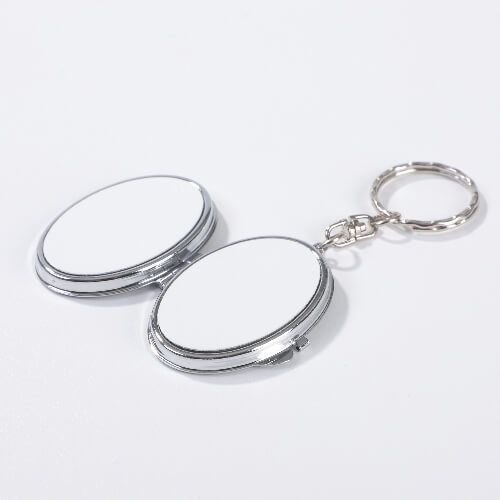 Brelok zamykane lusterko do sublimacji - owal zdjęcie 3