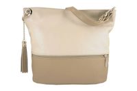 Barberini's - skórzane torebki włoskie - Kremowo - beżowa