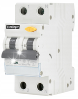 SCHELINGER Wyłącznik RCBO 2P B 16A 30mA TYP AC A08-GVL-AC-B16