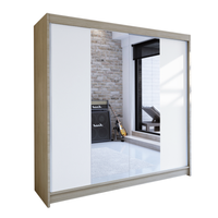 SZAFA PRZESUWNA TALIN II z lustrem 180 Garderoba - SONOMA/BIAŁY