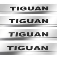 Listwa progowa VOLKSWAGEN TIGUAN MK2 Stal nierdzewna 304 połysk z czarnymi