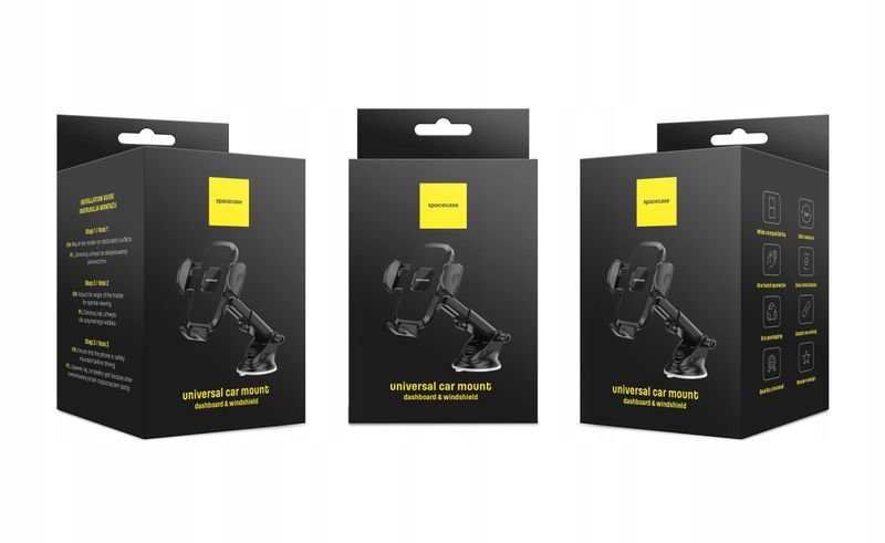 Spacecase Car Holder Sc17 Universal Dash/Windshield Black zdjęcie 16