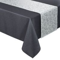 Obrus dekoracyjny z szarfą ANITA 140X260 + 33X260 stalowy