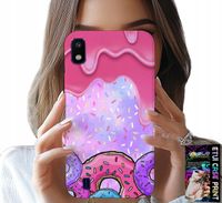 ETUI DO SAMSUNG A10 - SŁODKIE DONUTY Z LUKREM W TLE + SZKŁO