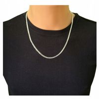 ŁAŃCUSZEK SREBRNY 925 PANCERKA 3.8 MM. + GRAWER