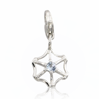 SREBRNY CHARMS PAJĘCZYNA Z CYRKONIĄ PRÓBA SREBRA 925
