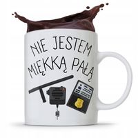 Kubek Dla Policjanta Nie Jestem Miękką Pałą Z Nadrukiem Ze Zdjęciem