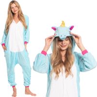Piżama Damska Kombinezon Kigurumi Onesie Kostium Pegaz Niebieski 145-155  S