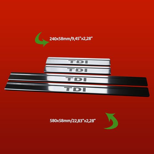 Listwa progowa VOLKSWAGEN PASSAT B7 TDI Stal nierdzewna 304 połysk 4szt na Arena.pl