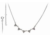 Rodowany srebrny naszyjnik gwiazd celebrytka choker trójkąt triangle srebro 925 FN289