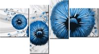 100 55CM OBRAZ 4 ELEM NIEBIESKI DMUCHAWIEC 2 PŁÓTNO DRUK