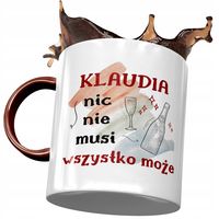 Kubek Bordowy Dla Klaudii Koleżanki Żony Prezent Z Nadrukiem Ze Zdjęciem