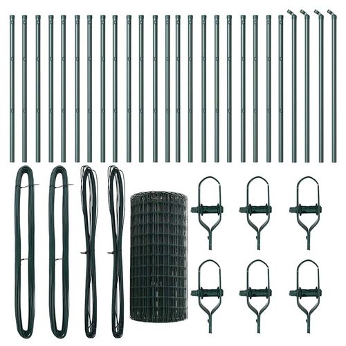 Ogrodzenie z słupkami Zielony 0.6 x 50 m Stal na Arena.pl