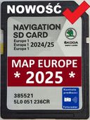 SKODA KARTA MAPA 2025 EUROPA POLSKA FABIA OCTAVIA SUPERB RAPID YETI KODIAQ