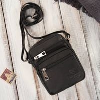 saszetka męska na ramię skórzana mała czarna paolo peruzzi t-133-bl