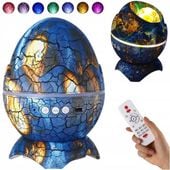 PROJEKTOR GWIAZD LAMPKA NOCNA RZUTNIK LED JAJO DINOZAURA DLA DZIECI PREZENT