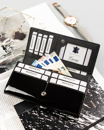 duży portfel damski ze skóry naturalnej na zatrzask - 4u cavaldi na Arena.pl