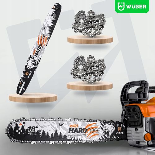 PROWADNICA DO PIŁY SPALINOWEJ PILARKI 18" 45CM + 2X ŁAŃCUCH 0.325" na Arena.pl