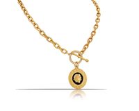 naszyjnik z malowaną na czarno monetą grecką (c22/mon/91/1au)