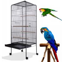 KLATKA WOLIERA DUŻA NA KÓŁKACH DLA PAPUG KANARKÓW PTAKÓW EGZOTYCZNYCH