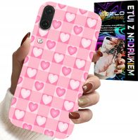 ETUI DO HUAWEI P20 - SERCA KRATKA RÓŻOWA OBUDOWA CASE + SZKŁO