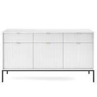 Komoda Delicious duża ryflowana biała