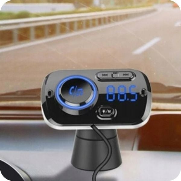 TRANSMITER BLUETOOTH FM SAMOCHODOWY 2X SZYBKA ŁADOWARKA AUX USB-C zdjęcie 6