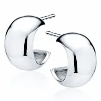 ELEGANCKIE RODOWANE SREBRNE KOLCZYKI WKRĘTKI OTWARTE KOŁA KÓŁKA PÓŁKSIĘŻYCE