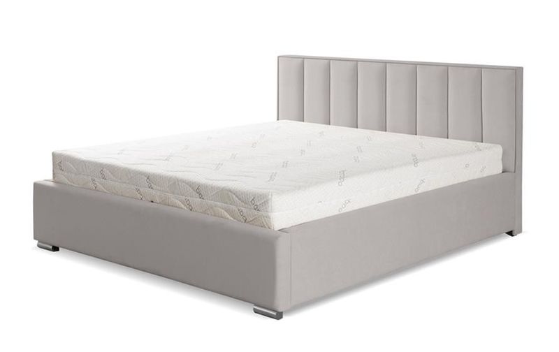 Łóżko tapicerowane HUGO beż 200x200 zdjęcie 1