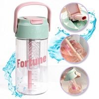 butelka na wodę z koszyczkiem i słomką 800 ml fortune bd35