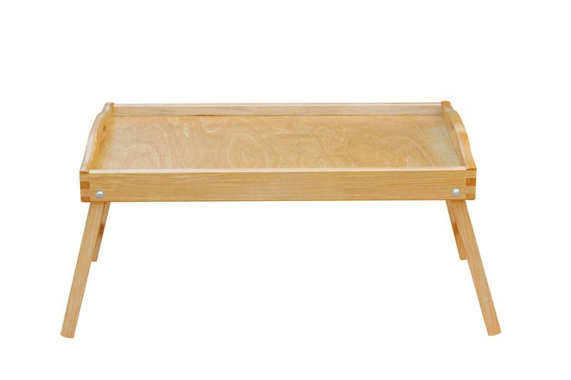 Taca, stolik śniadaniowy - jasnobrązowy zdjęcie 4