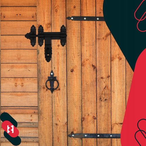 ZASUWA BRAMOWA GARAŻOWA RYGIEL BLOKADA ZAMKNIĘCIE DRZWI BRAMY CZARNA 200 MM na Arena.pl