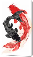 Obraz 50x90cm Yin i Yang Koi