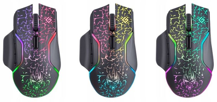 Mysz Myszka Gamingowa Bezprzewodowa Dla Graczy LED Programowalne Przyciski zdjęcie 8