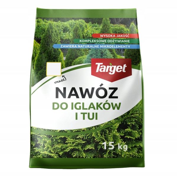 DUŻY NAWÓZ DO IGLAKÓW I TUI BOGATY SKŁAD WYBARWIENIE IGIEŁ 15 KG TARGET zdjęcie 5