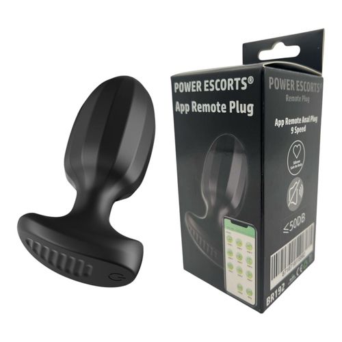 power escorts - br192 - remote vibrating plug - app controled - silicone na Arena.pl