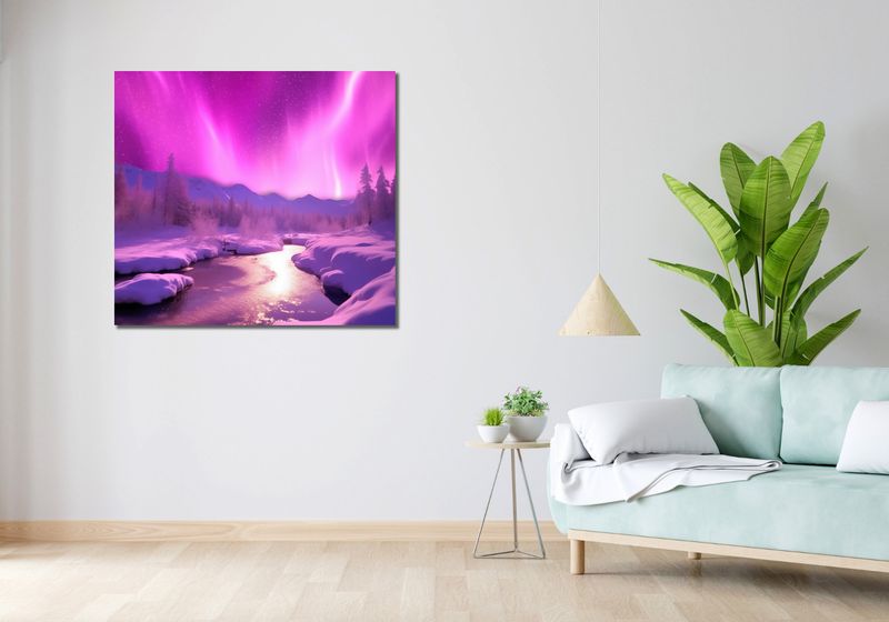 Obraz 100x90cm Aurora Nad Niebiem zdjęcie 2