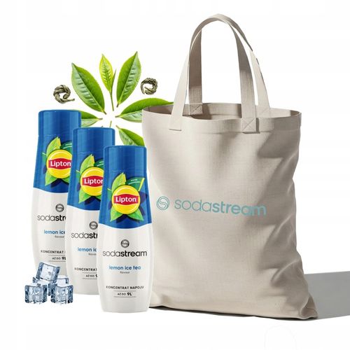 Zestaw Syrop do wody SodaStream Lipton Lemon Ice Tea 3x440ml + Torba GRATIS na Arena.pl