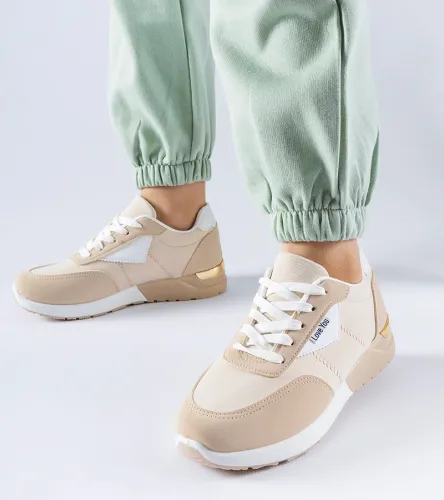 Beżowe materiałowe sneakersy Geraldino 36 na Arena.pl