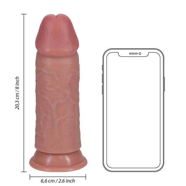 Extra Thick Straight Without Balls 20,3 Cm - Flesh zdjęcie 6