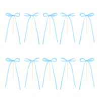 Toppery na tort Kokardki niebieskie, 10 szt.