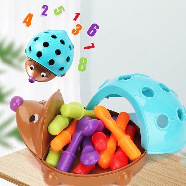Sorter Jeżyk Układanka Edukacyjna Jeż Montessori Gra Liczby zdjęcie 15