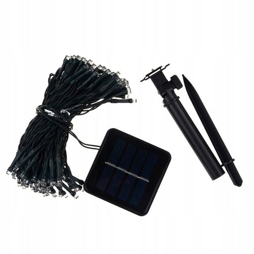 LAMPKI CHOINKOWE SOLARNE 500 LED 52m GIRLANDA ZIMNE BIAŁE 8 FUNKCJI na Arena.pl