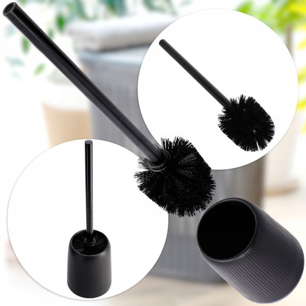 SZCZOTKA WC STOJĄCA + POJEMNIK DO TOALETY CZARNA zdjęcie 4